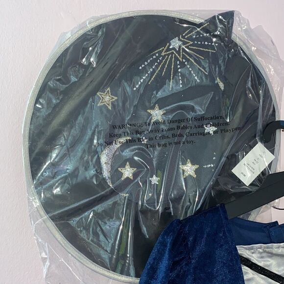 🔥MIDNIGHT WITCH COSTUME KIDS GIRLS SZ LARGE NEW - Picture 5 of 8